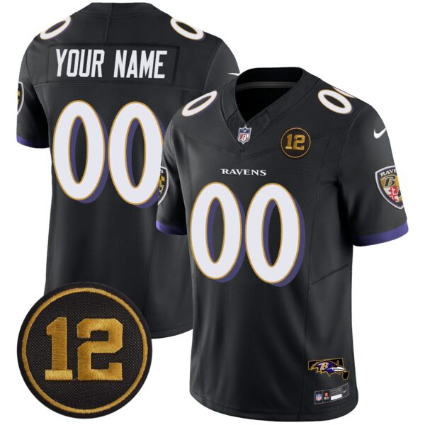 Ravens Jacoby Jones Patch Vapor Limited Custom Jersey – All Stitched – Black Jersey