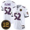 Ravens Jacoby Jones Patch Vapor Limited Jersey – All Stitched – White – Ray Lewis Jersey