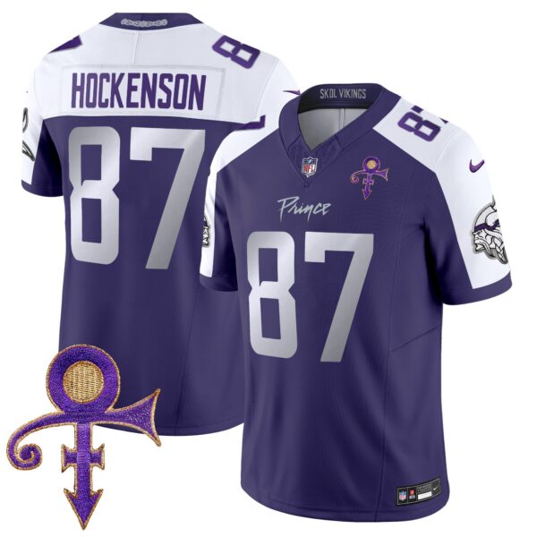 Vikings 2024 Prince Vapor Limited Jersey – All Stitched – Purple Alternate – T.J. Hockenson Jersey