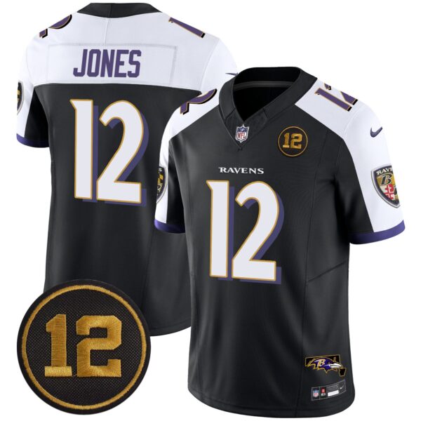 Ravens Jacoby Jones Patch Vapor Limited Jersey – All Stitched – Black Alternate – Jacoby Jones Jersey