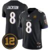 Ravens Jacoby Jones Patch Vapor Limited Jersey – All Stitched – Black – Lamar Jackson Jersey