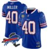 Bills New York Patch Vapor Limited Jersey V2 – All Stitched – Royal – Von Miller Jersey