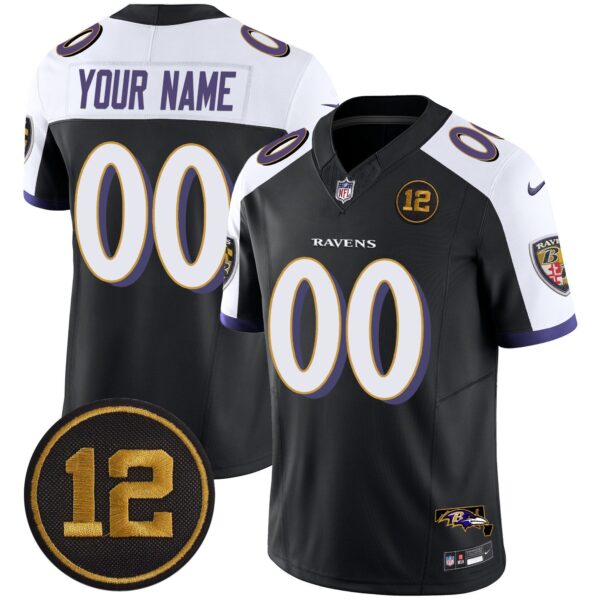 Ravens Jacoby Jones Patch Vapor Limited Custom Jersey – All Stitched – Black Alternate Jersey