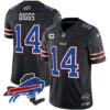 Bills New York Patch Vapor Limited Jersey V2 – All Stitched – Black – Stefon Diggs Jersey