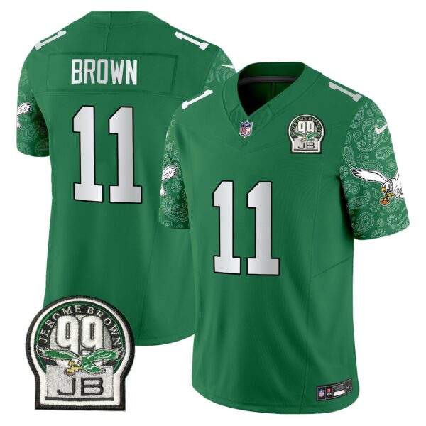 Eagles Kelly Green Vapor Limited Jersey V4 – All Stitched – Kelly Green – A.J. Brown Jersey