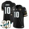 Jacksonville Jaguars 1990s Throwback Uniforms – All Stitched – Black – Mac Jones – 10 Jersey