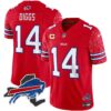 Bills New York Patch Vapor Limited Jersey V2 – All Stitched – Red – Stefon Diggs Jersey