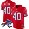 Bills New York Patch Vapor Limited Jersey V2 – All Stitched – Red – Von Miller Jersey