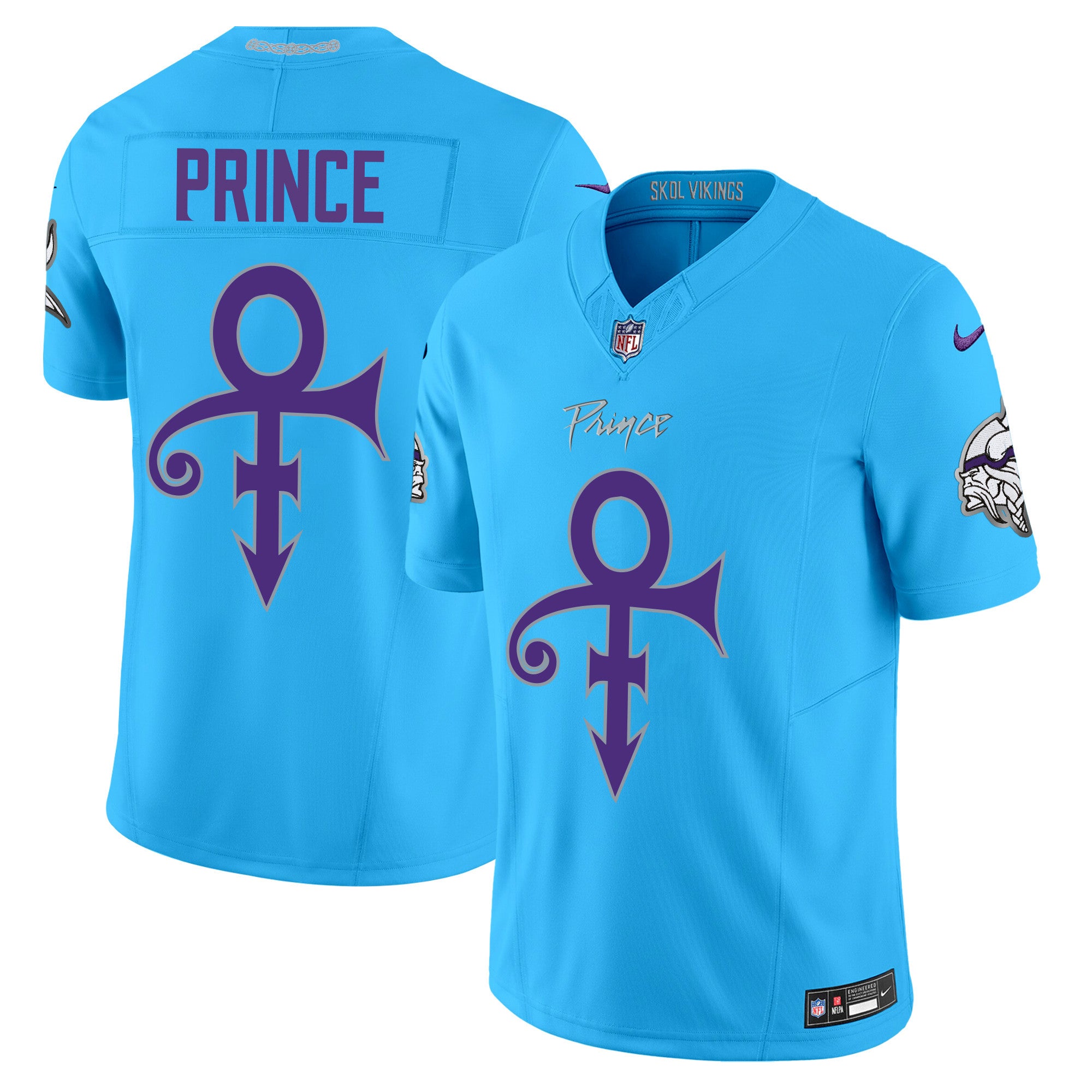 Vikings 2024 Prince Vapor Limited Jersey – All Stitched – Light Blue – Prince Jersey