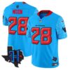 Houston Texans 2024 Texas Patch Vapor Limited Jersey V4 – All Stitched – Blue – Joe Mixon Jersey