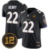 Ravens Jacoby Jones Patch Vapor Limited Jersey – All Stitched – Black – Derrick Henry Jersey