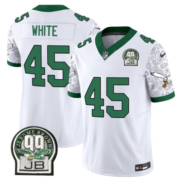 Eagles Kelly Green Vapor Limited Jersey V4 – All Stitched – Kelly White – Devin White Jersey