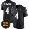 Ravens Jacoby Jones Patch Vapor Limited Jersey – All Stitched – Black – Zay Flowers Jersey