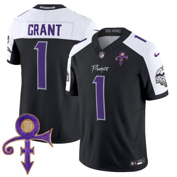 Vikings 2024 Prince Vapor Limited Jersey – All Stitched – Black Alternate – Bud Grant Jersey