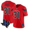 Houston Texans 2024 Texas Patch Vapor Limited Jersey V4 – All Stitched – Red – Dameon Pierce Jersey