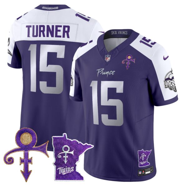 Minnesota Vikings 2024 Prince Vapor Limited Jersey V2 – All Stitched – Purple Alternate – Dallas Turner Jersey