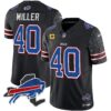 Bills New York Patch Vapor Limited Jersey V2 – All Stitched – Black – Von Miller Jersey