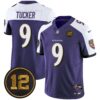Ravens Jacoby Jones Patch Vapor Limited Jersey – All Stitched – Purple Alternate – Justin Tucker Jersey