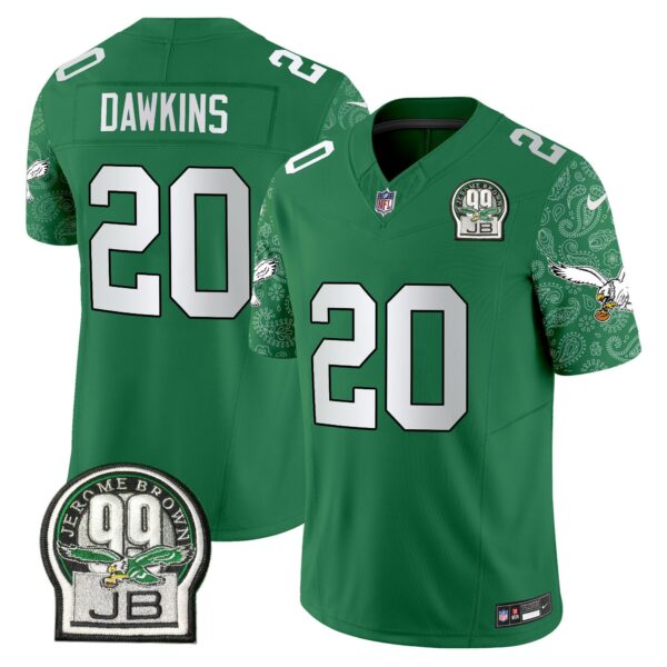 Eagles Kelly Green Vapor Limited Jersey V4 – All Stitched – Kelly Green – Brian Dawkins Jersey