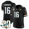 Jacksonville Jaguars 1990s Throwback Uniforms – All Stitched – Black – Trevor Lawrence – 16 Jersey