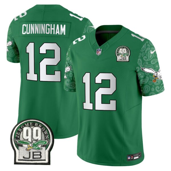 Eagles Kelly Green Vapor Limited Jersey V4 – All Stitched – Kelly Green – Randall Cunningham Jersey