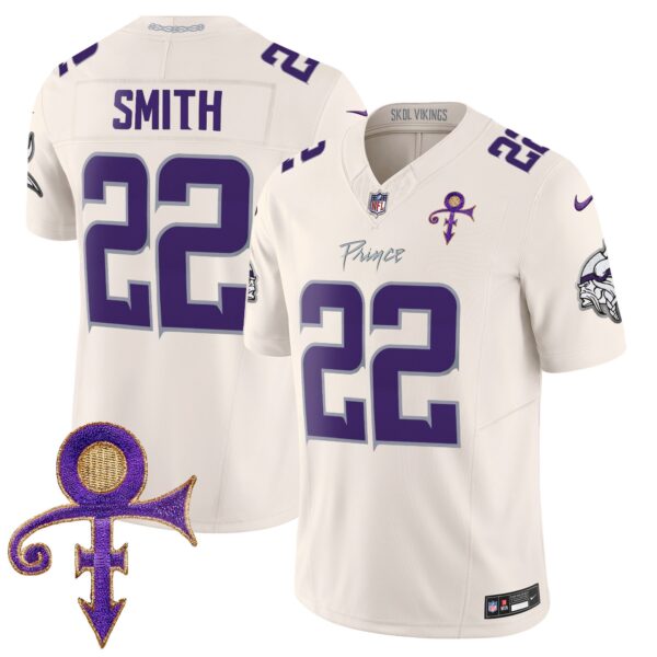 Vikings 2024 Prince Vapor Limited Jersey – All Stitched – Cream – Harrison Smith Jersey