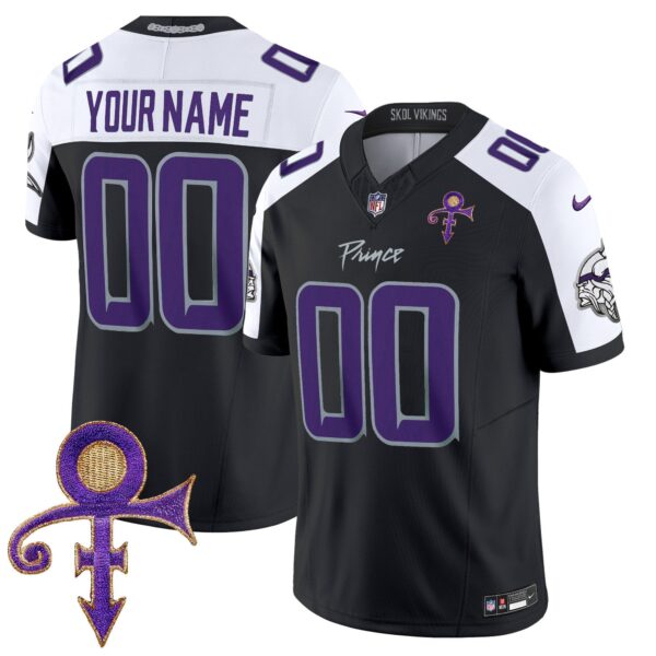 Vikings 2024 Prince Vapor Limited Custom Jersey – All Stitched – Black Alternate Jersey