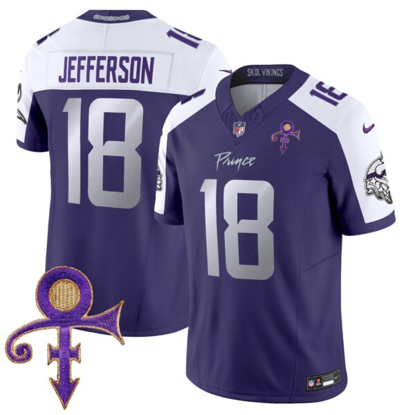 Vikings 2024 Prince Vapor Limited Jersey – All Stitched – Purple Alternate – Justin Jefferson Jersey