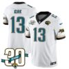 Jacksonville Jaguars 1990s Throwback Uniforms – All Stitched – White – Christian Kirk – 13 Jersey
