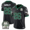 Eagles Kelly Green Vapor Limited Jersey V4 – All Stitched – Black – Saquon Barkley Jersey