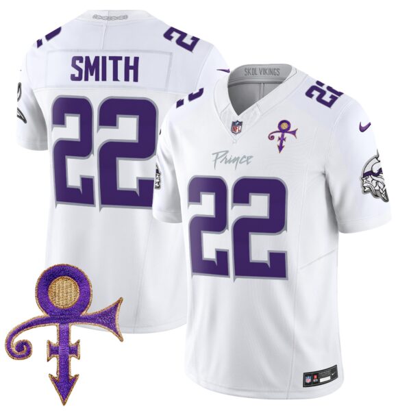 Vikings 2024 Prince Vapor Limited Jersey – All Stitched – White Limited – Harrison Smith Jersey