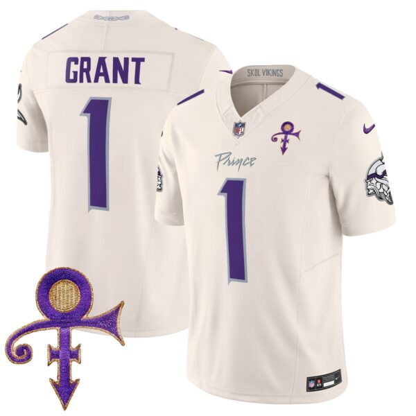 Vikings 2024 Prince Vapor Limited Jersey – All Stitched – Cream – Bud Grant Jersey