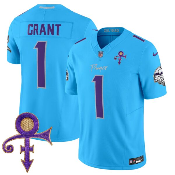 Vikings 2024 Prince Vapor Limited Jersey – All Stitched – Light Blue – Bud Grant Jersey