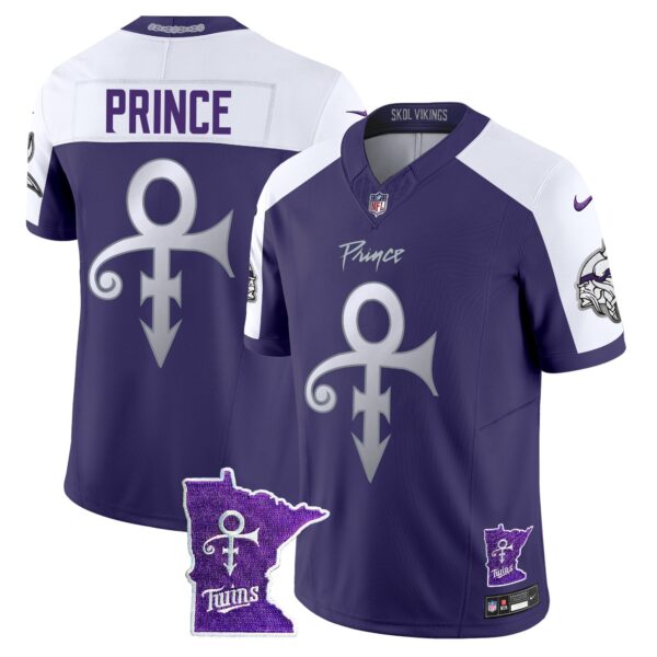 Minnesota Vikings 2024 Prince Vapor Limited Jersey V2 – All Stitched – Purple Alternate – Prince Jersey