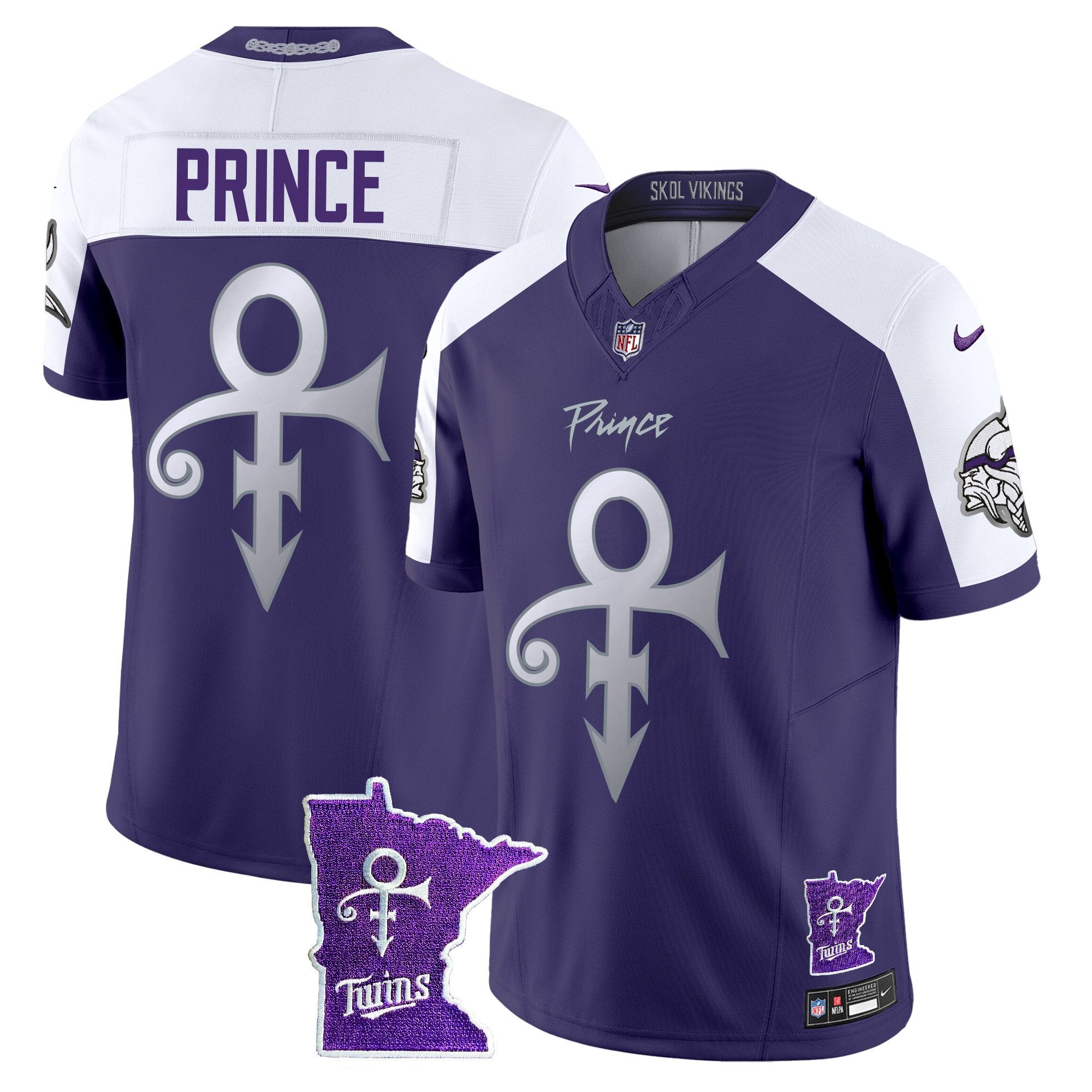 Minnesota Vikings 2024 Prince Vapor Limited Jersey V2 – All Stitched – Purple Alternate – Prince Jersey