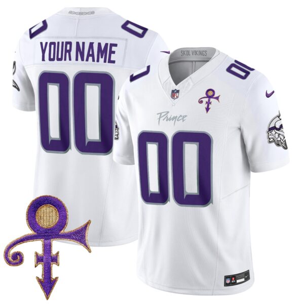 Vikings 2024 Prince Vapor Limited Custom Jersey – All Stitched – White Limited Jersey