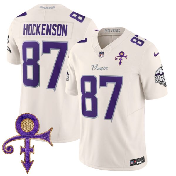 Vikings 2024 Prince Vapor Limited Jersey – All Stitched – Cream – T.J. Hockenson Jersey