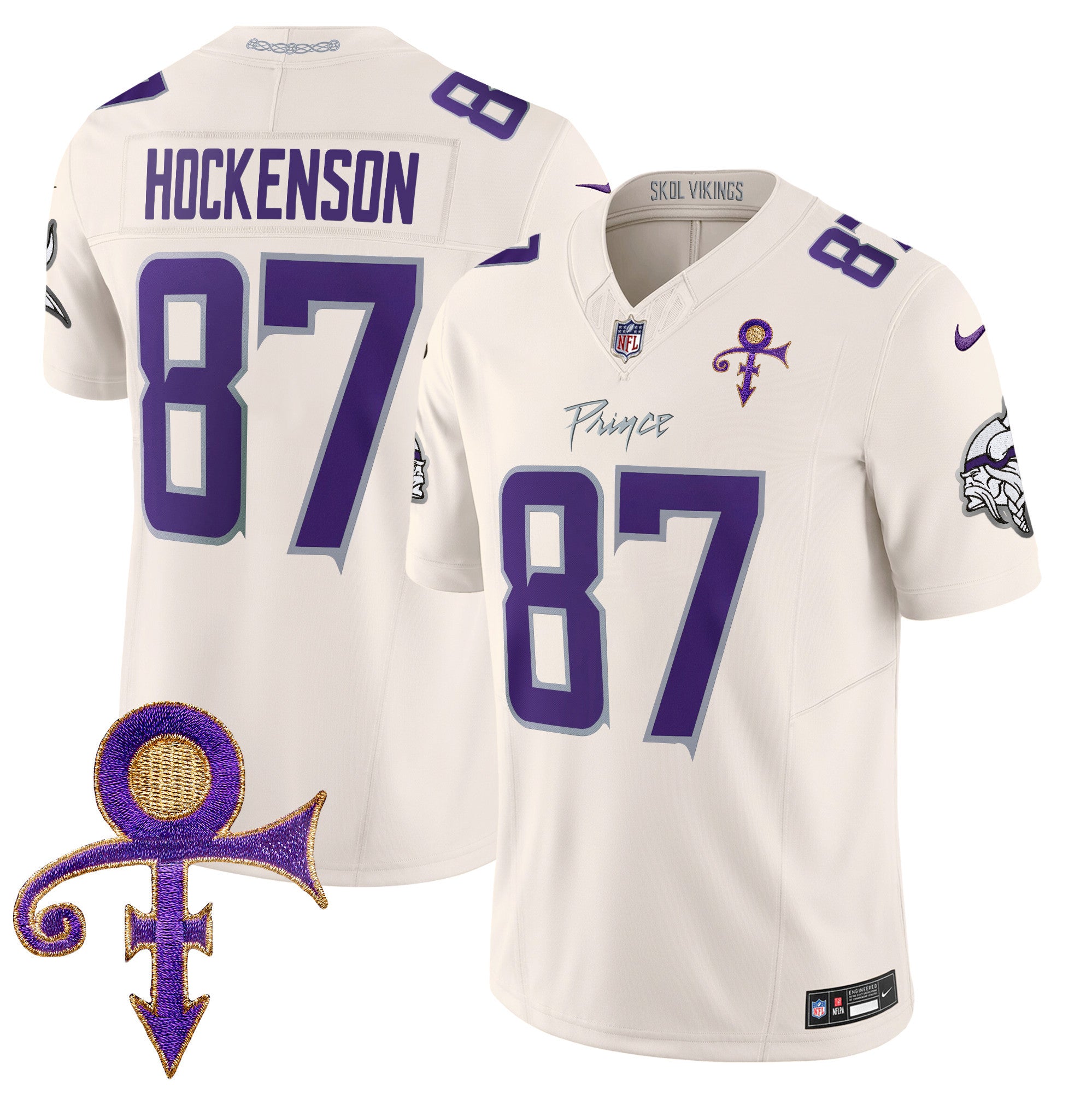 Vikings 2024 Prince Vapor Limited Jersey – All Stitched – Cream – T.J. Hockenson Jersey