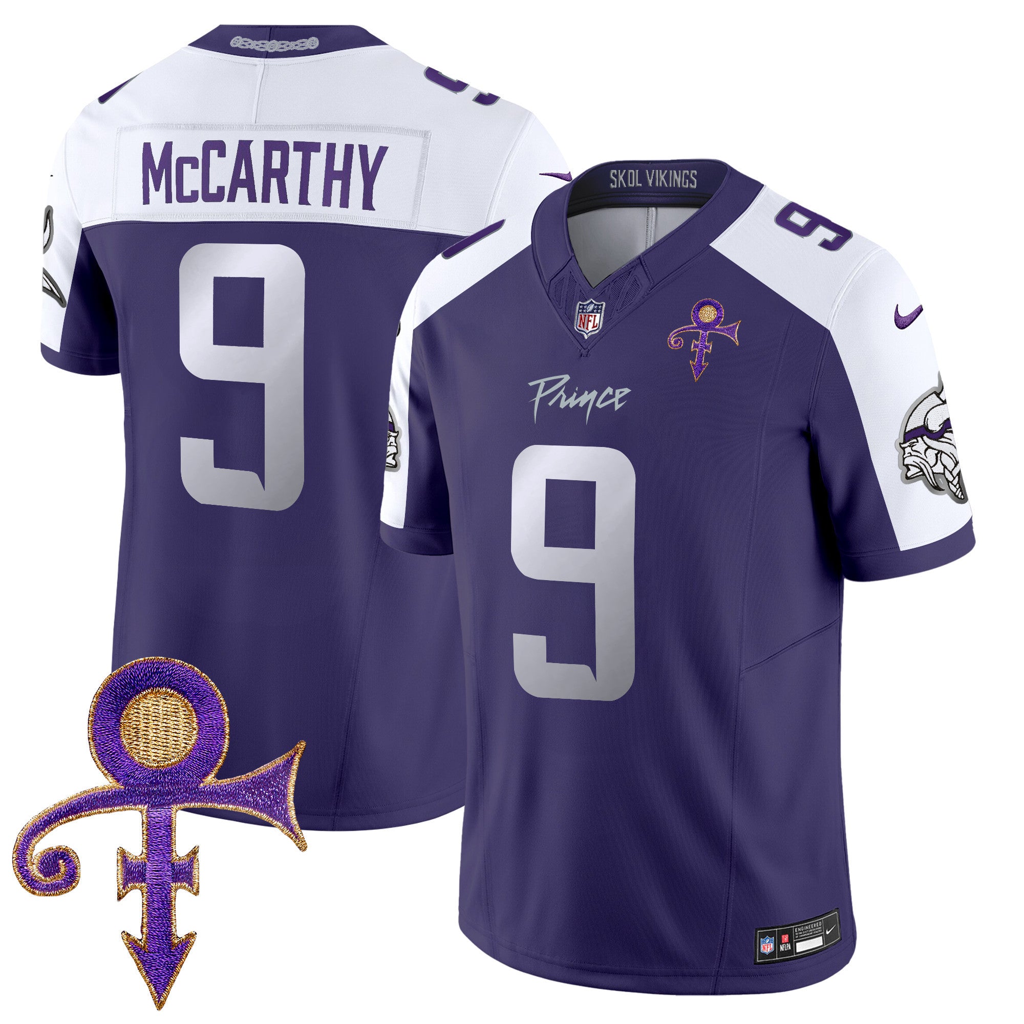 Vikings 2024 Prince Vapor Limited Jersey – All Stitched – Purple Alternate – J.J. McCarthy Jersey