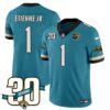Jacksonville Jaguars 1990s Throwback Uniforms – All Stitched – Teal – Travis Etienne Jr – 1 Jersey
