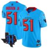 Houston Texans 2024 Texas Patch Vapor Limited Jersey V4 – All Stitched – Blue – Will Anderson Jr. Jersey