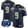 Seattle Seahawks 50th Season Vapor Limited Jersey – All Stitched – Navy – Kenneth Walker III Jersey