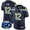 Seattle Seahawks 50th Season Vapor Limited Jersey – All Stitched – Navy – Fan Jersey