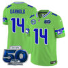 Seattle Seahawks 50th Season Vapor Limited Jersey – All Stitcheds – Green – Sam Darnold Jersey