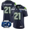 Seattle Seahawks 50th Season Vapor Limited Jersey – All Stitched – Navy – Devon Witherspoon Jersey