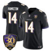 Baltimore Ravens Limited 30th Season Jersey – All Stitched – Kyle Hamilton – 14 – Black Jersey