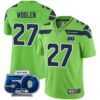 Seattle Seahawks 50th Season Vapor Limited Jersey – All Stitched – Green – Riq Woolen Jersey