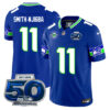Seattle Seahawks 50th Season Vapor Limited Jersey – All Stitcheds – Royal – Jaxon Smith-Njigba Jersey