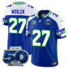 Seattle Seahawks 50th Season Vapor Limited Jersey – All Stitcheds – Royal Alternate – Riq Woolen Jersey