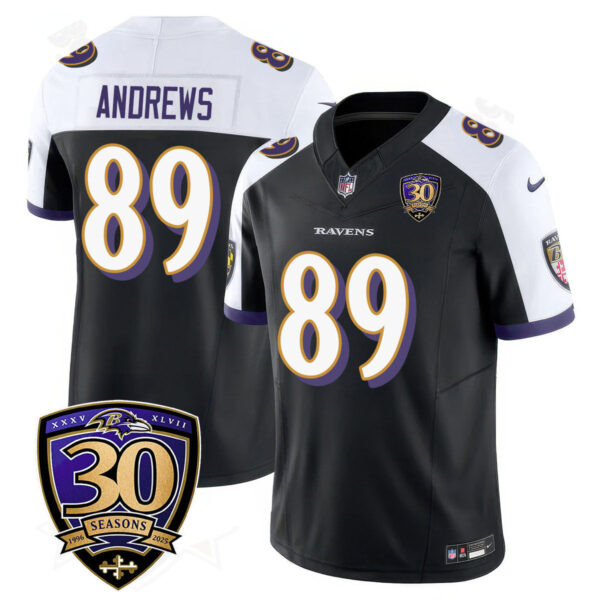 Baltimore Ravens Limited 30th Season Jersey – All Stitched – Mark Andrews – 89 – Black Alternate Jersey